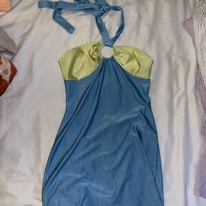 Split Color Cider Mini Dress